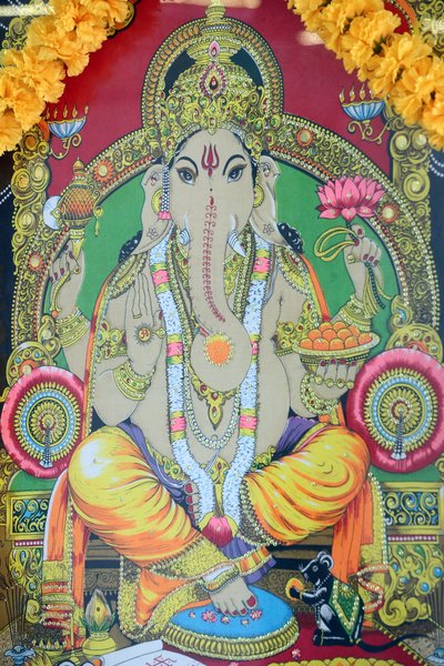 Sri Thenday Yutthapani Temple: Ganesh Painting, Ho Chi Minh City, Vietnam by Unbekannt