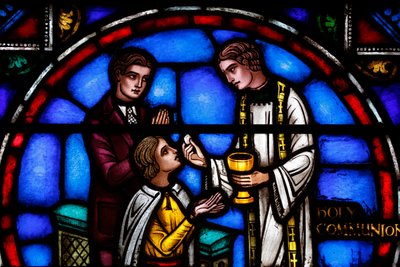 Holy Communion, Stained Glass Window, St Barth