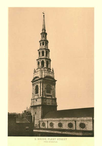 St Bride, Fleet Street, The Steeple by Unbekannt