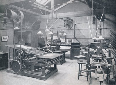 St. Bride Foundation School. Letterpress Machine Room by Unbekannt