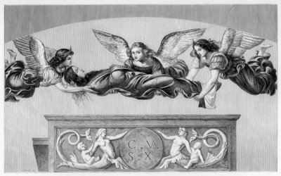 St Catherine Carried to Her Tomb by Angels by Unbekannt