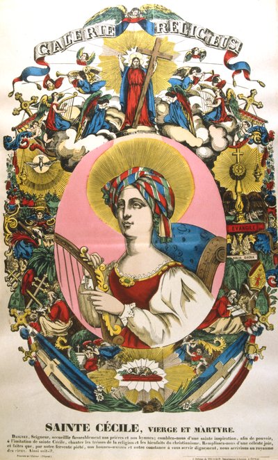 Saint Cecilia or Cecile, Legendary Roman Martyr by Unbekannt