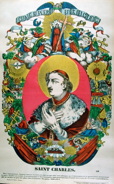 St Charles of Borromeo, 16th Century Italian Priest, 19th Century by Unbekannt