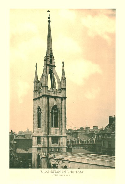 St Dunstan in the East, The Steeple, Mid-Late 19th Century by Unbekannt