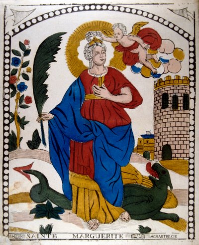 St Margaret or Marina of Antioch, early 4th century virgin Christian martyr by Unbekannt