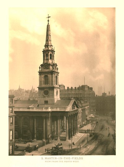 St Martin-in-the-Fields, View from the North West by Unbekannt