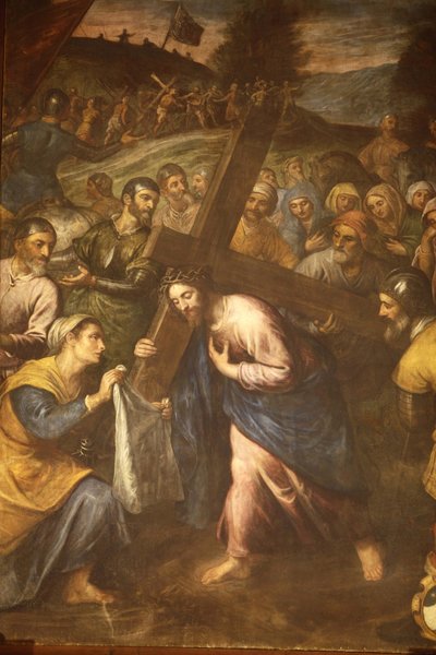 Saint Veronica and Jesus carrying his cross, Tricase, Italy by Unbekannt
