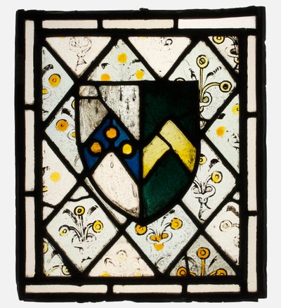 Stained Glass Panel with Heraldic Shield of Johnson by Unbekannt