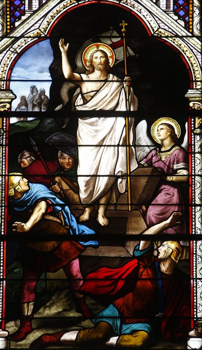 Stained glass: The Resurrection of Christ, Levallois-Perret, France by Unbekannt