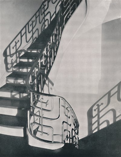 Staircase railing in monel metal designed for a New York residence by Unbekannt