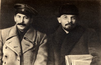 Stalin and Lenin, Russian Bolshevik Revolutionary Leaders, Moscow, Russia by Unbekannt