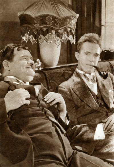 Stan Laurel and Oliver Hardy, American-Based Comedy Duo by Unbekannt