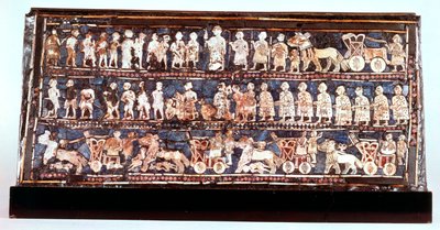 Standard of Ur, the War Side, from the Royal Cemetery at Ur, Sumerian by Unbekannt