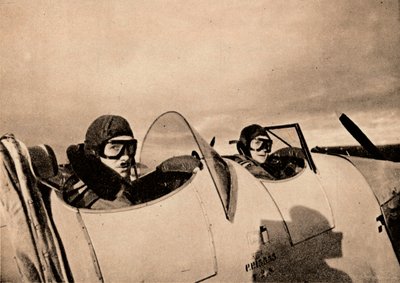 Starting on an Instructional Flight in a Miles Magister. The Pupil is in the Rear Cockpit, 1940 by Unbekannt