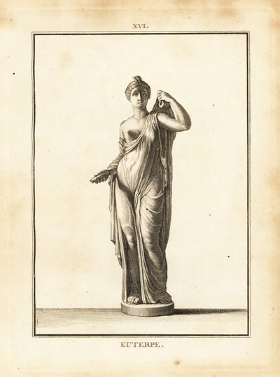 Statue of Euterpe, Muse of Music in Greek Mythology by Unbekannt