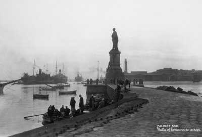 Statue of Ferdinand de Lesseps, Port Said, Egypt, c1920s-c1930s by Unbekannt