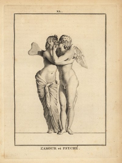 Statue of Eros and Psyche Kissing by Unbekannt