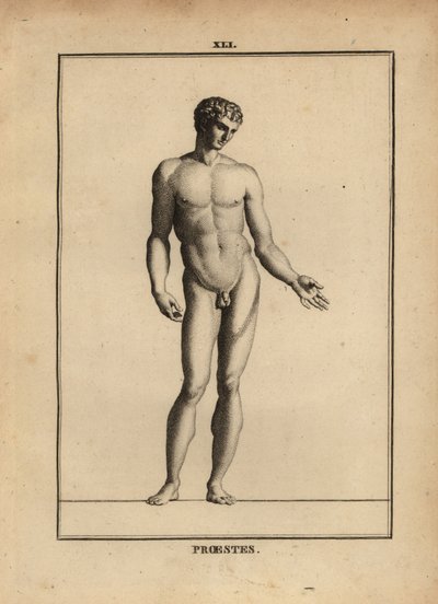 Statue of Orestes, naked, son of Agamemnon in Greek mythology by Unbekannt