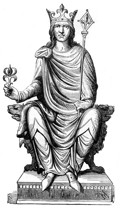 Statue of Philip Augustus, King of France, 13th Century, 1882-1884 by Unbekannt