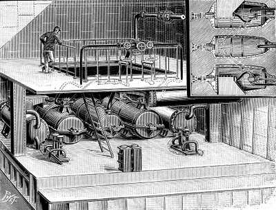 Steam Turbines Fitted into the Dover Packet Boat Queen, 1904 by Unbekannt
