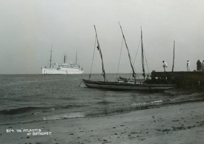 Steamship Atlantis off Bathurst, Gambia, 20th Century by Unbekannt