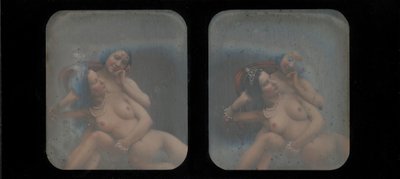 Stereographic View of Two Nude Women by Unbekannt