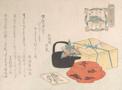 Still Life, Design of Yogoyomi, Pictorial Calendar, 1816 by Unbekannt
