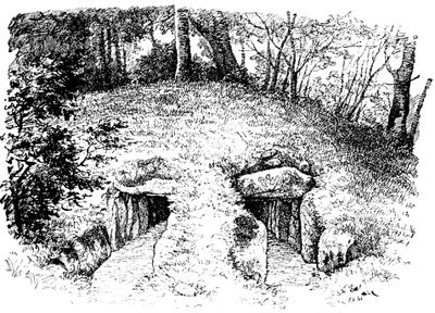 Stone Age tumulus containing two chambers, Rodding, Denmark by Unbekannt