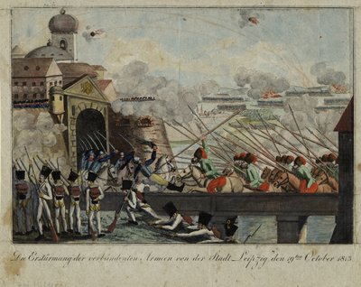 Storming of the City of Leipzig by the Allied Troops by Unbekannt