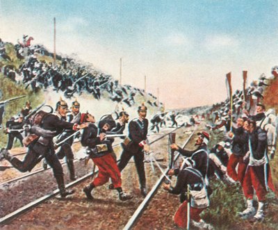 Storming of the Railway Embankment at Nuits by the Badeners, 18 December 1870 by Unbekannt
