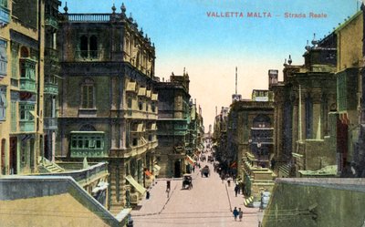 Strada Reale, Valletta, Malta, 20th Century by Unbekannt