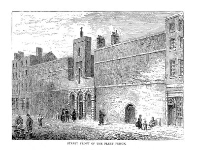 Street Front of the Fleet Prison by Unbekannt