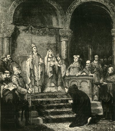 Submission of Henry IV. At Canossa, 1077, 1890 by Unbekannt
