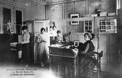 Subscriptions office of the newspaper L