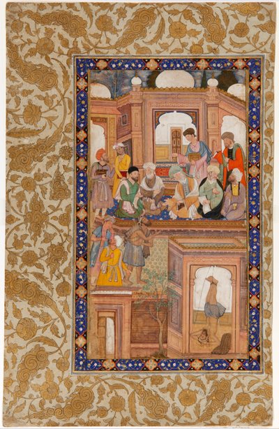 Sufi Reunion. Miniature from Nafahat al-Uns (Breaths of Fellowship) by Jami by Unbekannt