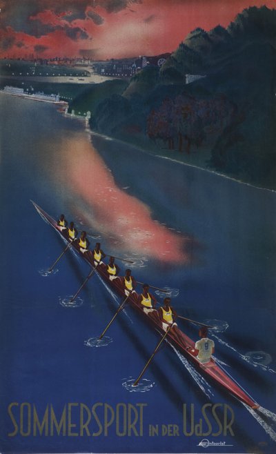 Summer Sport in the USSR Poster of the Intourist company by Unbekannt