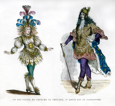 Sun King Theatre Costume, and King Louis XIV of France by Unbekannt