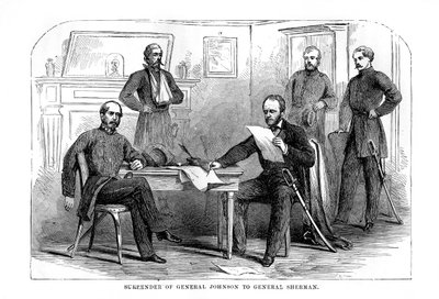 Surrender of General Johnston to General Sherman, 26 April 1865 by Unbekannt