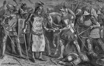 Surrender of the King of France at Poitiers, September 1356 by Unbekannt