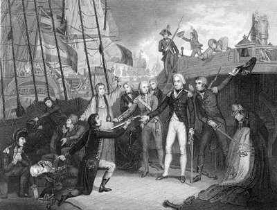 Surrender of the Spanish Ship San Josef after the Battle of Cape St Vincent by Unbekannt
