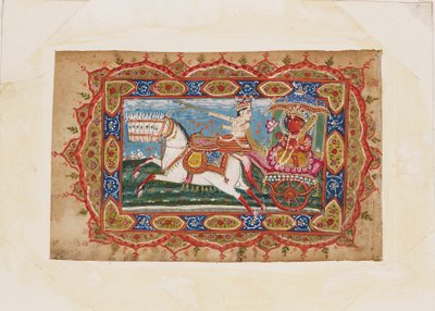 Surya, the Sun God, in a chariot drawn by seven horses by Unbekannt