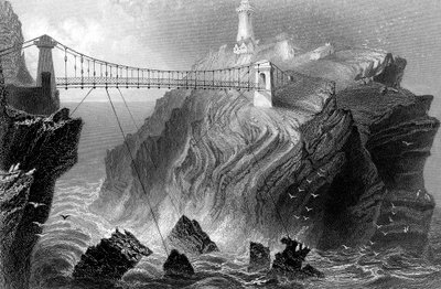 Suspension Bridge to the South Stack Lighthouse near Holyhead, Wales by Unbekannt
