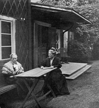 Swedish Author Selma Lagerlöf and Her Mother, Louise by Unbekannt