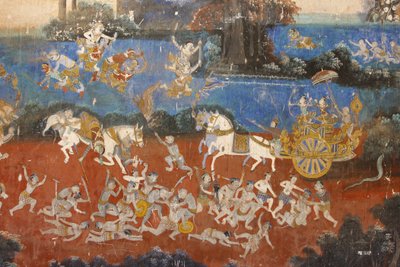 Silver Pagoda: This Mural Depicts Scenes from the Reamker, the Cambodian Version of the Ramayana by Unbekannt