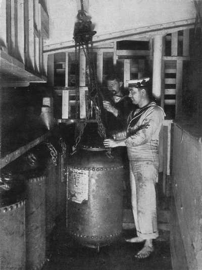 Taking a Submarine Mine Out of Stores by Unbekannt