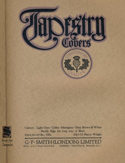 Tapestry Covers - G. F. Smith London Limited Advert by Unbekannt