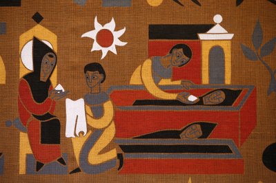 Life of Saint Benedict Tapestry in Saint-Pierre de Solesmes Abbey, Solesmes, France by Unbekannt