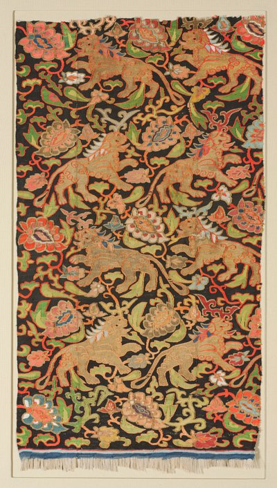Tapestry with Golden Lions and Palmettes by Unbekannt