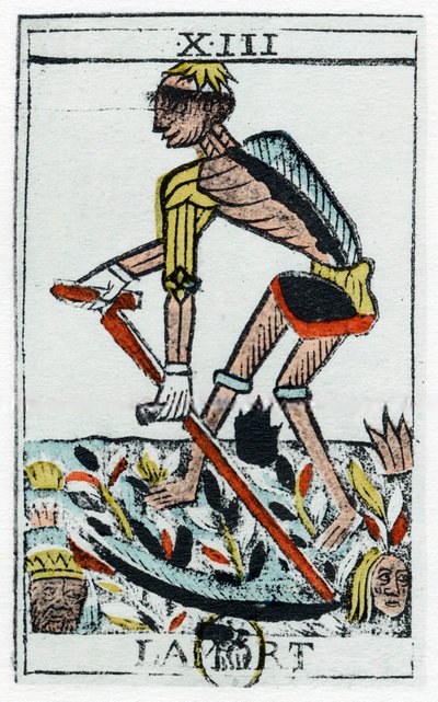 Tarot Card of Death, the Grim Reaper, Noblet Tarot by Unbekannt