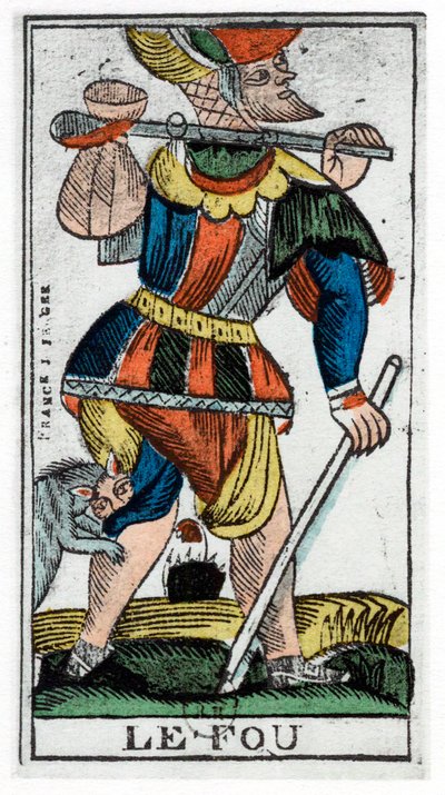 Tarot Card of the Fool, Jergot Tarot by Unbekannt